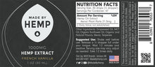Load image into Gallery viewer, Hemp Extract | French Vanilla
