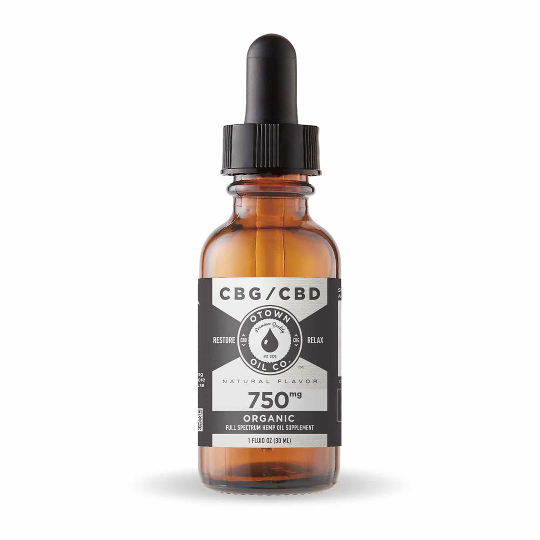 OTOWN Organic CBG and CBD Oil, 750mg